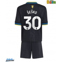 Manchester United Benjamin Sesko #30 Tredjedraktsett Barn 2025-26 Kortermet (+ Korte bukser)